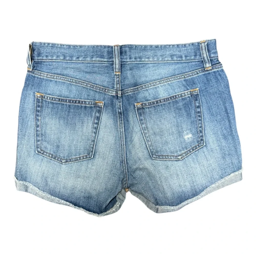 J.Crew Womens Denim Shorts Cuffed Medium Wash 100% Cotton Size 25